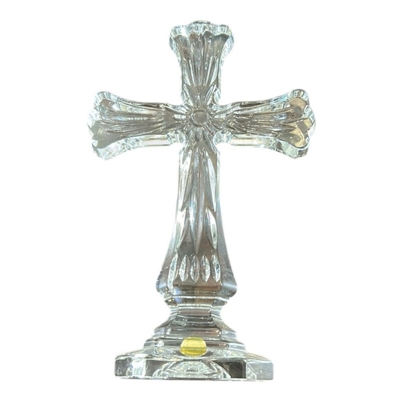 Bleikristall 24% Lead Crystal Decorative Cross Statue Made in Germany 8.5” - Picture 1 of 10